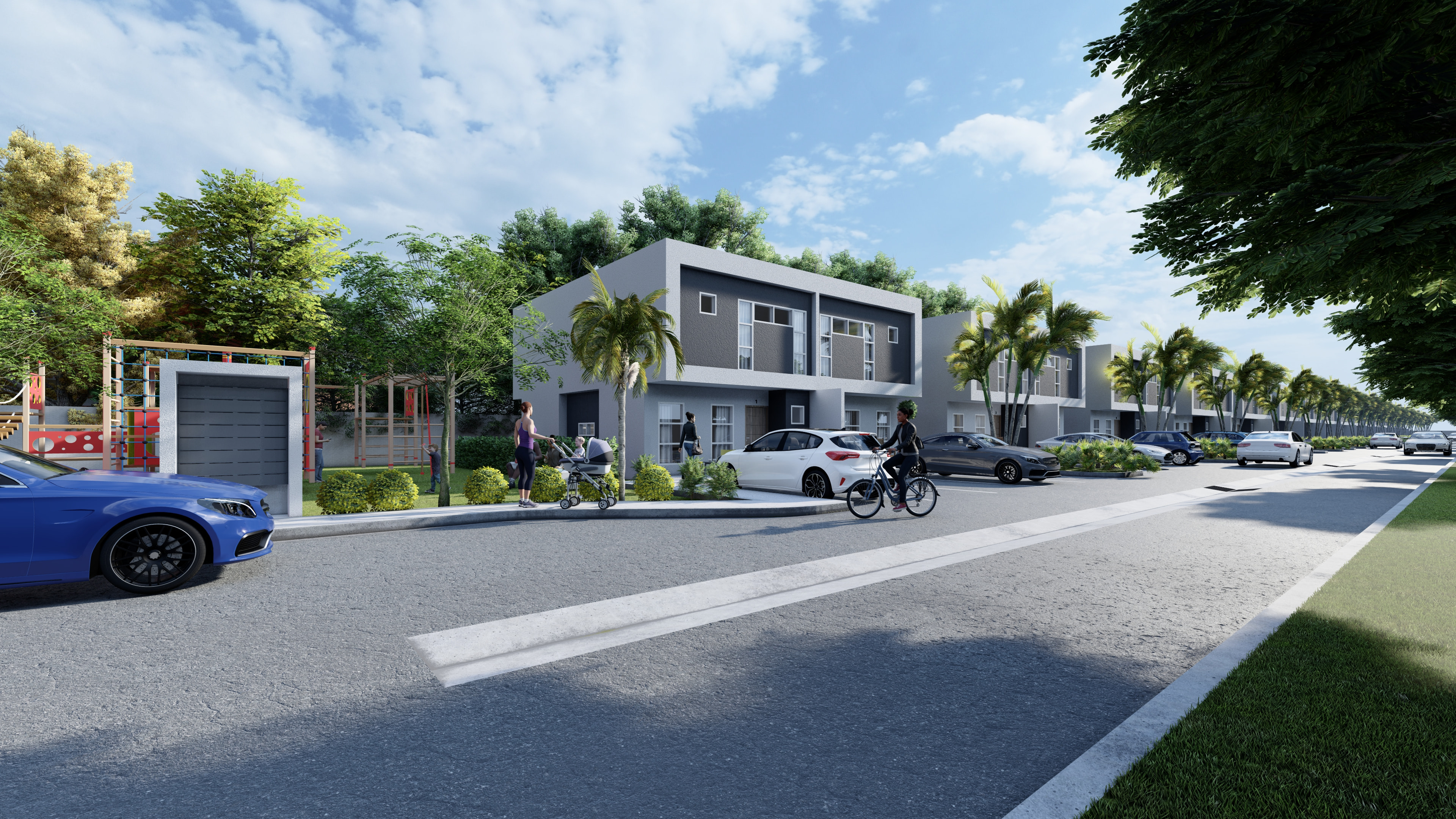 Duplexes at La Sierra, Cunupia..